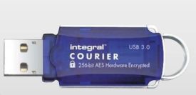 Integral pamięć USB Courier 64GB USB 3.0 + FIPS 197 szybfrowanie R/W:145/45MB/s