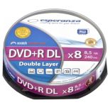 Esperanza DVD+R Esperanza 8,5GB X8 DL - Cake Box 10 szt.