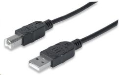 Manhattan Kabel USB 2.0 A-B propojovací 3m (černý)