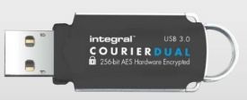 Integral pamięć Courier 64GB USB 3.0 + FIPS 197 Encrypted (R: 145MB/s W: 45MB/s)