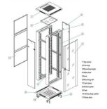 Linkbasic szafa stojąca rack 19'' 42U 600x1000mm szara (drzwi perforowane)