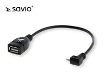 Elmak SAVIO CL-61 Adapter OTG USB AF - micro USB kątowy BM