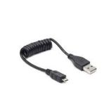 Gembird kabel micro USB 2.0 AM-Micro Spirala 20-60cm czarny