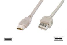 Assmann Kabel przedłużający USB 2.0 HighSpeed Typ USB A/USB A M/Ż szary 3m