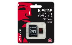 Kingston Moduł pamięci 64GB microSDXC UHS-I speed class 3