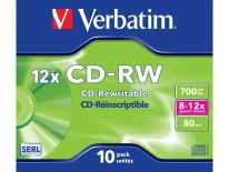 Verbatim CD-RW [ jewel case 10 , 700MB , 12x ]