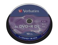 Verbatim DVD+R DL [ cake box 10 , 8.5GB , 8x , matte silver ]