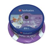 Verbatim DVD+R DL [ cake box 25 , 8.5GB , 8x, do nadruku ]