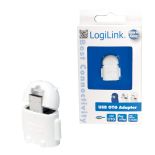 LogiLink - Adapter USB OTG, biały