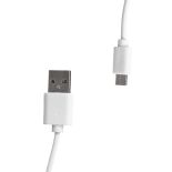 Whitenergy Kabel do przesyłu danych, wtyczka USB 2.0 na micro USB biały