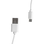 Whitenergy Kabel do przesyłu danych, wtyczka USB 2.0 na micro USB 200cm biały