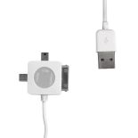 Whitenergy Kabel do przesyłu danych, wtyczka USB 2.0 Universalna 100cm biały