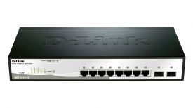 D-Link 10-port 10/100/1000 Gigabit Smart Switch including 2 Combo 1000BaseT/SFP