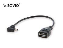 Elmak SAVIO CL-60 Adapter OTG USB AF - mini USB kątowy BM