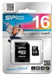 Silicon-Power 16 GB, MicroSDHC, Flash memory class 4, SD adapter