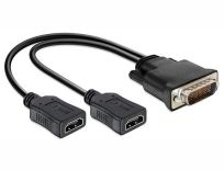 DeLOCK adapter DMS-59 (M) > 2 x HDMI (F) 20cm