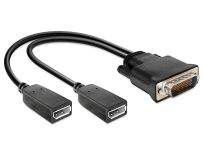 DeLOCK adapter DMS-59 (M) > 2 x DisplayPort (F) 25cm