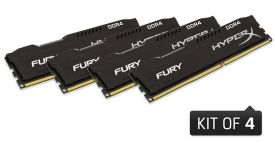 Kingston Pamięć DDR4 Kingston HyperX Fury Black 32GB (4*8GB) 2400MHz CL15 1,2V