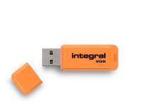 Integral pamięć USB Neon 8GB USB 2.0 - kolor pomarańczowy