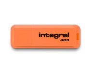 Integral Pendrive (Pamięć USB) 4 GB USB 2.0 Pomarańczowy