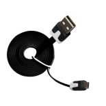 Vakoss MSONIC Kabel Micro USB 2.0 A-B M/M 1m, TRANSFER i ŁADOWANIE, płaski, czarny