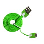 Vakoss MSONIC Kabel Micro USB 2.0 A-B M/M 1m, TRANSFER i ŁADOWANIE, płaski, zielony