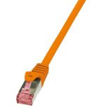 LogiLink Patchcord Cat.6 S/FTP PIMF PrimeLine 0,5m, pomarańczowy