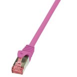 LogiLink Patchcord Cat.6 S/FTP PIMF PrimeLine 0,5m, różowy