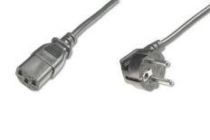 Assmann Kabel połączeniowy zasilający Typ Schuko kątowy/IEC C13, M/Ż czarny 2,5m