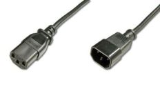 Assmann Kabel przedłużający zasilający Typ IEC C14/IEC C13, M/Ż czarny 1,8m