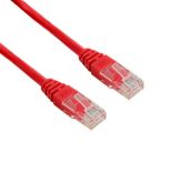 4World patchcord RJ45, osłonka zalewana, kat. 5e UTP, 1m, czerwony