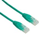 4World patchcord RJ45, osłonka zalewana, kat. 5e UTP, 1m, zielony