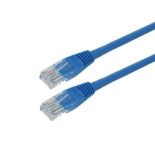 4World patchcord RJ45, osłonka zalewana, kat. 5e UTP, 15m, niebieski