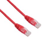 4World patchcord RJ45, osłonka zalewana, kat. 5e UTP, 5m, czerwony