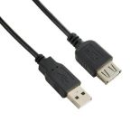 4World kabel przedłużajacy USB 2.0 typu A-A M/F 3.0m (czarny)