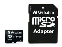 Verbatim Micro SDHC 64GB Class10 UHS-I + Adapter