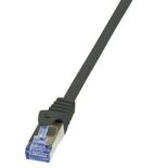 LogiLink Patchcord Cat.6A 10G S/FTP PIMF PrimeLine 0,5m czarny