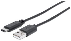 Manhattan Kabel USB-C męski na USB typu A męski 1m czarny USB 2.0