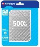 Verbatim dysk zewnętrzny Store 'n' Go 2.5'' GEN 2, 500GB, USB 3.0, Srebny