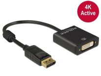 DeLOCK Adapter Displayport 1.2 męski > DVI żeński 4K aktywne czarny