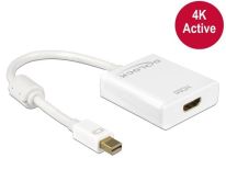 DeLOCK Adapter mini Displayport 1.2 męski > HDMI żeński 4K aktywne biały