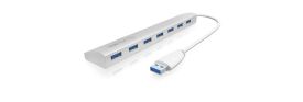 RaidSonic Technology IcyBox 7-portowy Hub USB 3.0, Srebrny