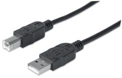 Manhattan Kabel USB 2.0 A-B M/M 1m czarny