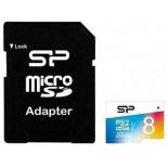 Silicon-Power Karta Pamięci Micro SDHC 8GB Class 1 Elite UHS-1 +Adapter