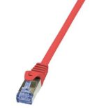 LogiLink Patchcord Cat.6A 10G S/FTP PIMF PrimeLine 0,5m czerwony