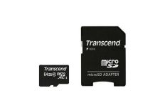 Transcend karta pamięci microSDXC 64GB Class 10 + Adapter (SD 3.0)