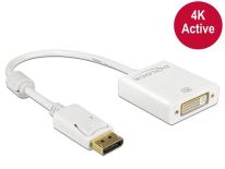 DeLOCK Adapter Displayport 1.2 męski > DVI żeński 4K aktywne biały