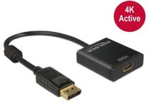 DeLOCK Adapter Displayport 1.2 męski > HDMI żeński 4K aktywne czarny