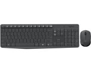 Logitech klawiatura + mysz bezprzewodowa MK235, Szare, US