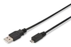 Assmann Kabel połączeniowy USB 2.0 HighSpeed Typ USB A/microUSB B M/M czarny 3m